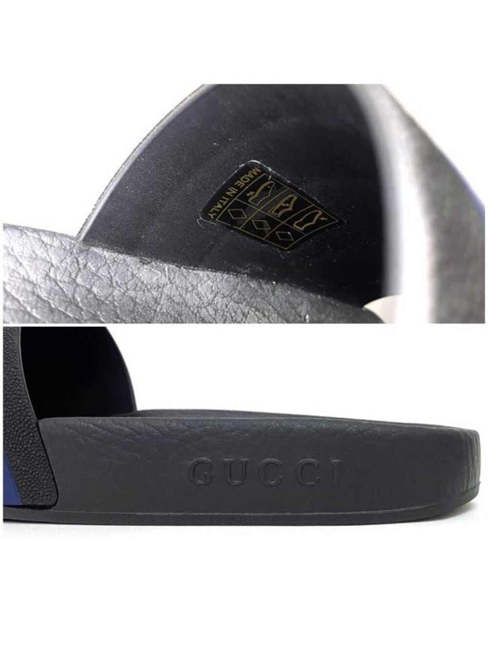 Gucci Shower Sandals Black Tricolor - Picture 9 of 10